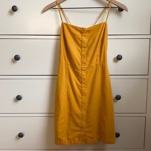 Yellow Button Dress